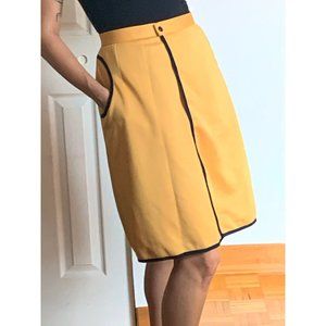 Vintage High Waisted Wrap Skirt with Pockets